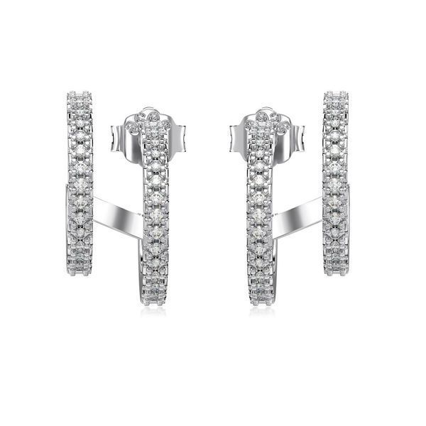 Сережки срібні Double 2000-3 фото