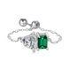 Каблучка срібна з ланцюжком Green 672346bf077db7bb77c9dd65 фото 1